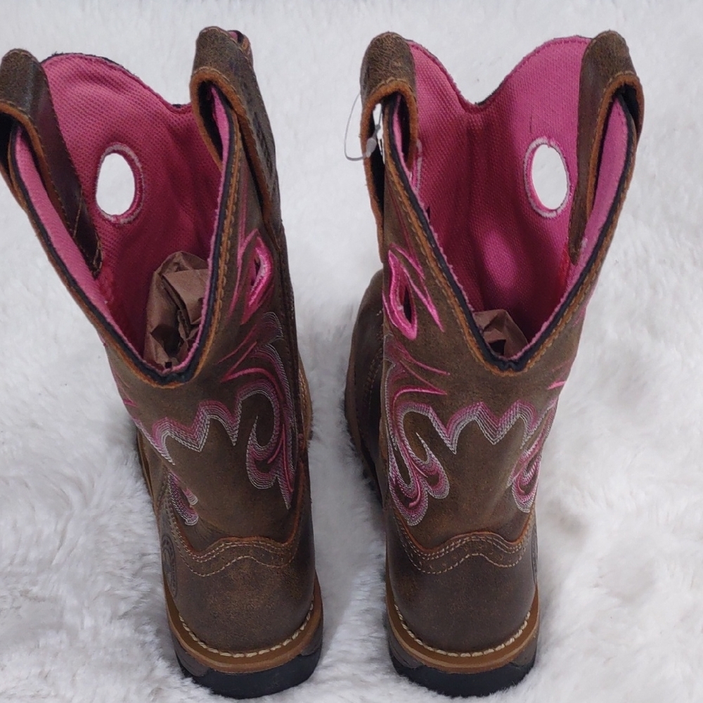 IRISH SETTER, Work, Size,7.5B,Brown and Pink Western Boots - Picture 14 of 17